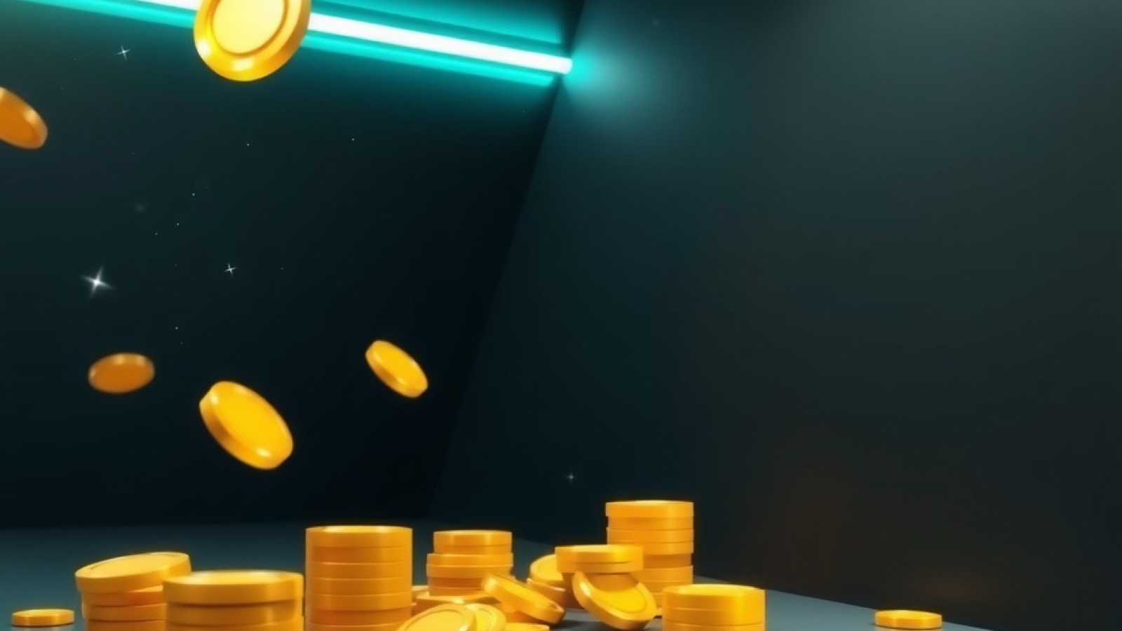 PK116 casino lounge with glowing slot reels and stacked chips